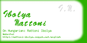 ibolya mattoni business card